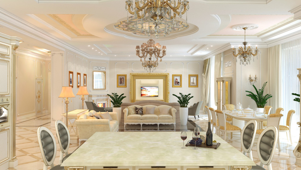 Интерьеры особняка 845 кв.м. в Свердловской области