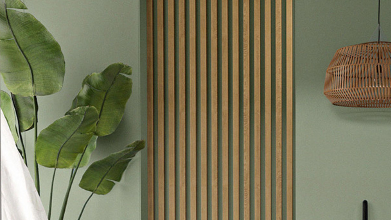 Calming Green and Brown Bathroom in Kentish Town