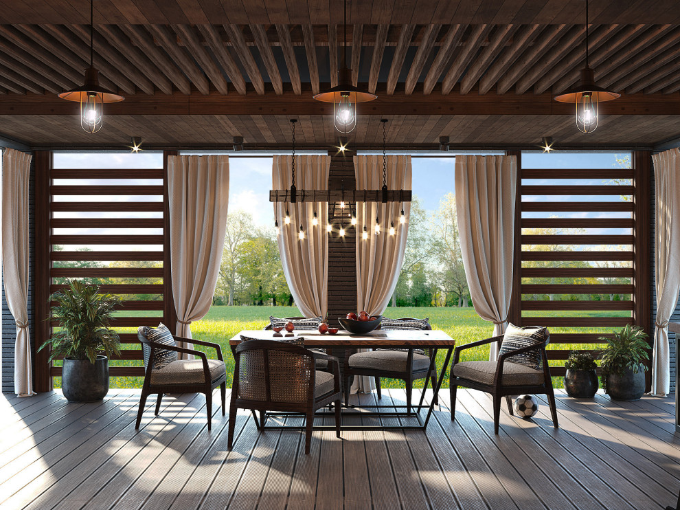 Беседка на придомовой территории для фаната ФК ЦСКА. Поселок Марково-Курсаково