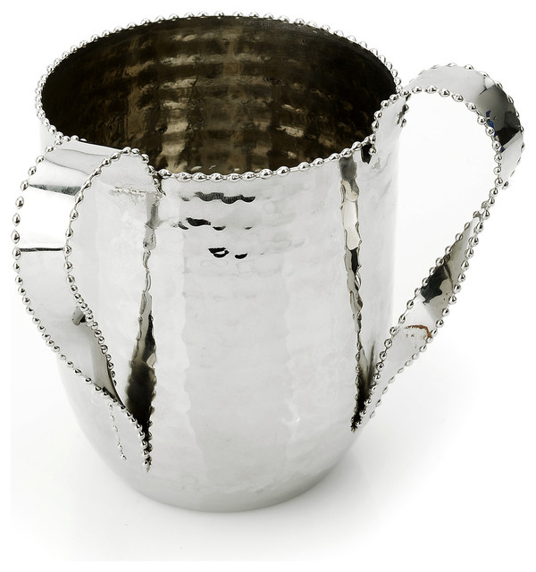 Classic Touch Decor Nickel Mayim Achronim Set w//Gold Handle