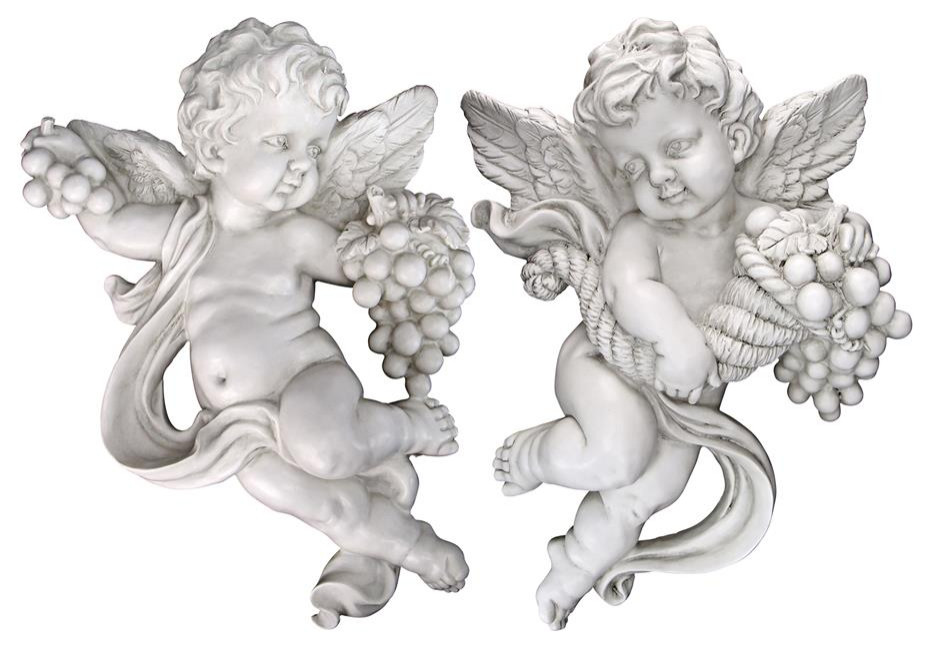 Design Toscano Cherub Harvest Plaques Traditional Wall Sculptures by Kolibri Decor Houzz