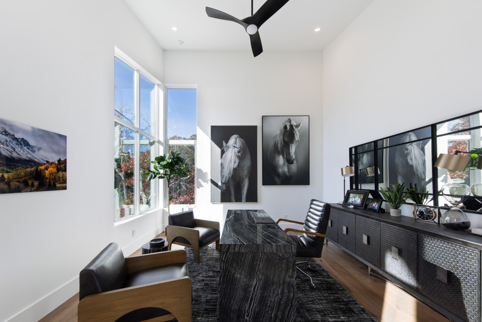 Transitional home design photo in Austin