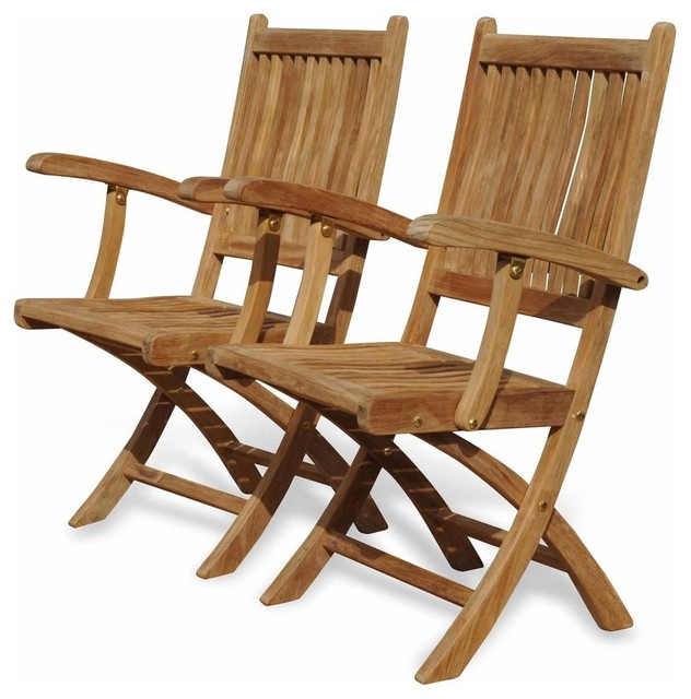 Teak Rockport Chair with Arms by Regal Teak  Contemporary 