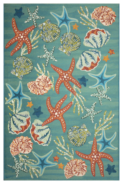 Marina Starfish Song Indoor/Outdoor Rug, 1'11