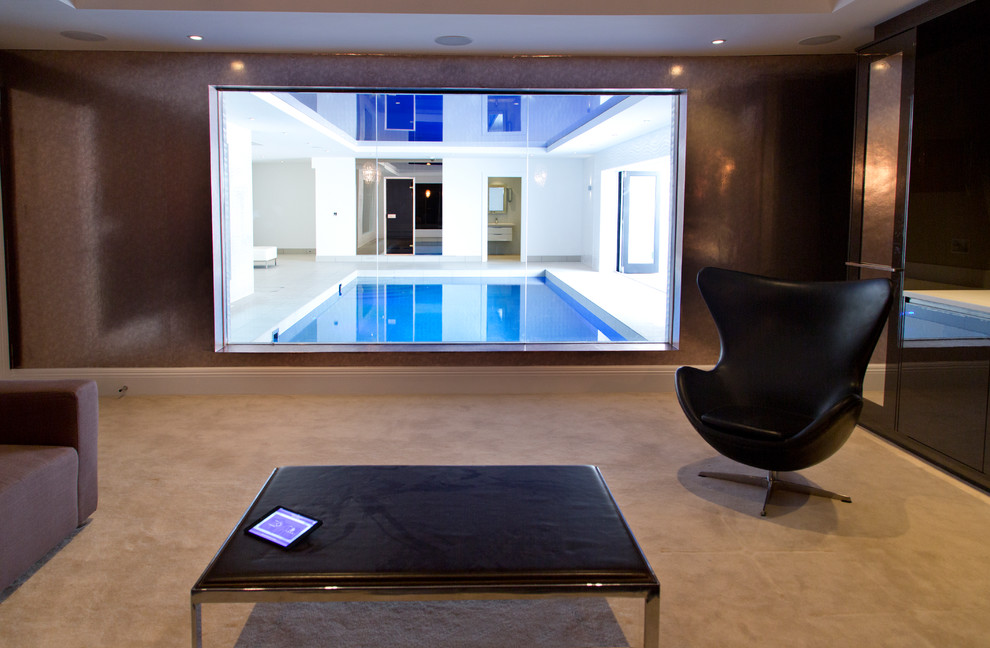 Photo of a contemporary pool in Cheshire.