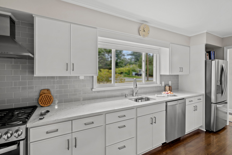 Urban Modern Transformation in Shaker White Modern Kitchen Other