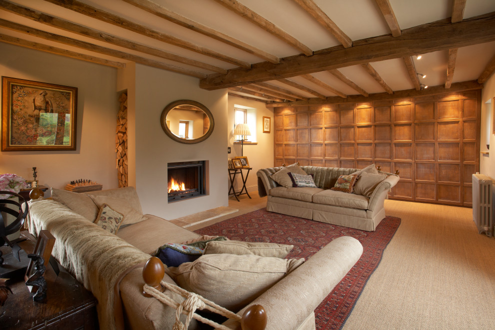 Design ideas for a country living room in Gloucestershire.