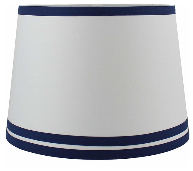 French Drum Shade Off White Cotton, What Is A French Drum Lamp Shader
