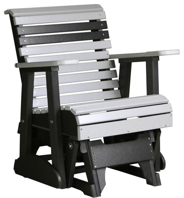 Luxcraft 2' Rollback Recycled Plastic Glider Chair Contemporary