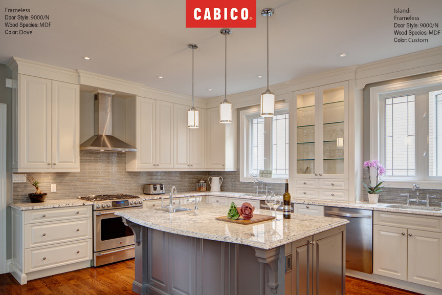 Inspiration for a transitional kitchen remodel in Edmonton