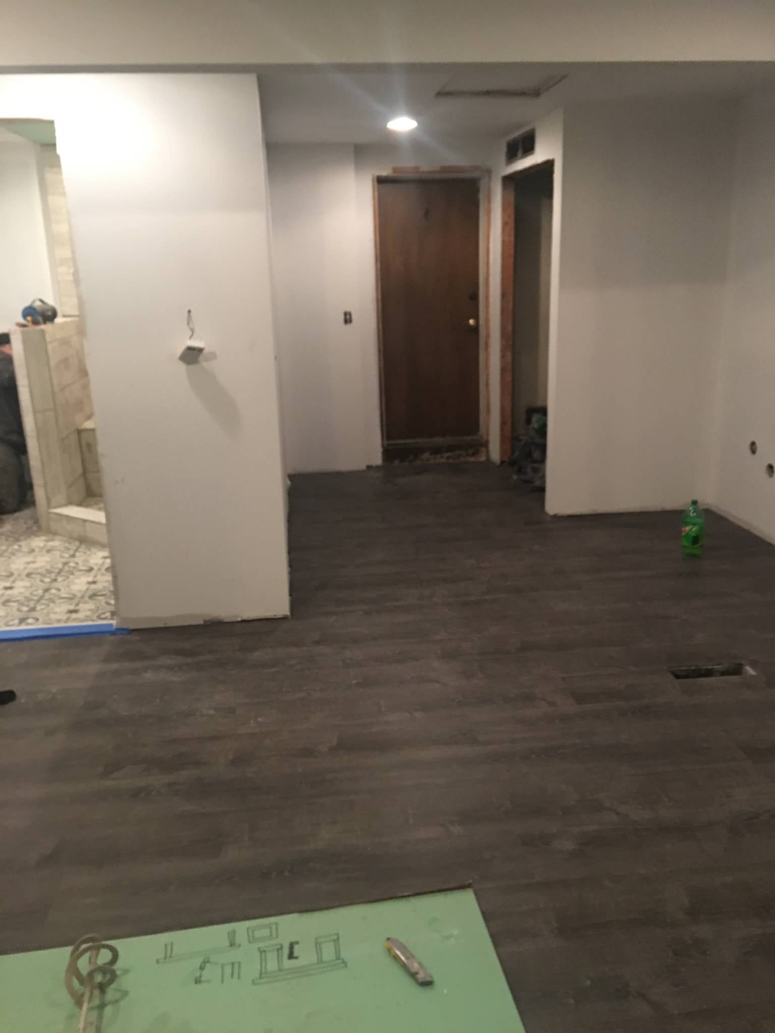 Custom bathroom and back room office/workout/pet room