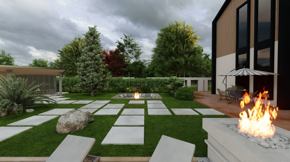 Long Row, Tibenham Garden Design (CGI)