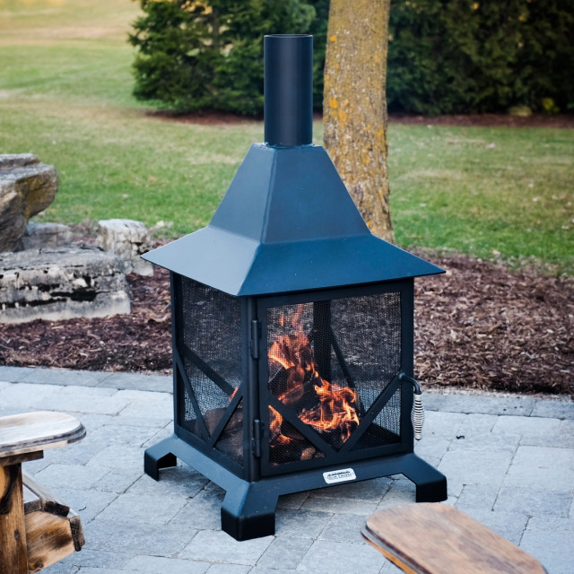 Chiminea Outdoor Fireplace Industrial Outdoor Fireplaces by