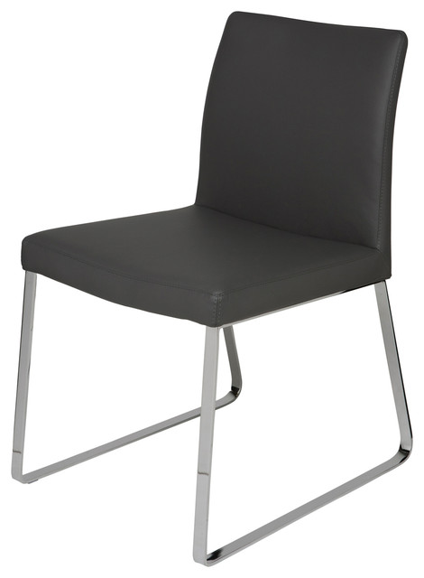 Set of 2 Tanis Nauga Grey Dining Chairs