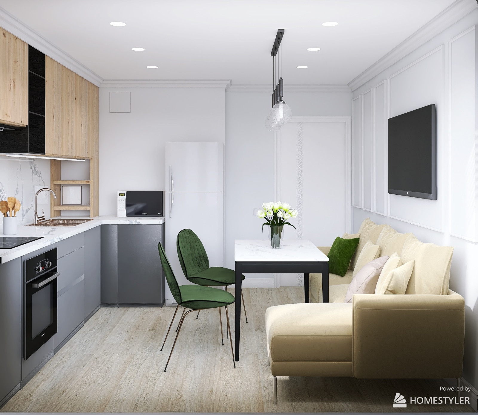 Проект двухкомнатной квартиры ЖК Олимп