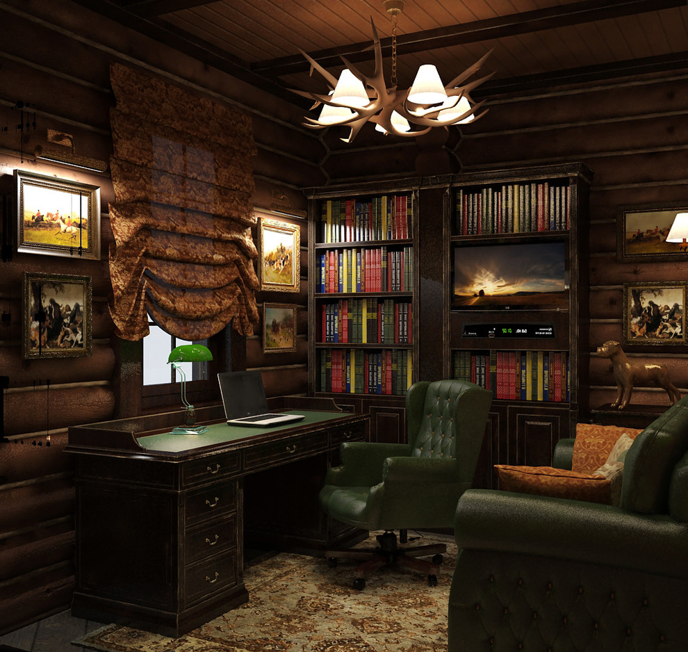 Интерьер в доме из сруба