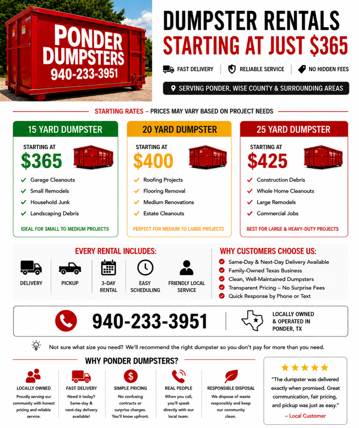 ponder dumpsters