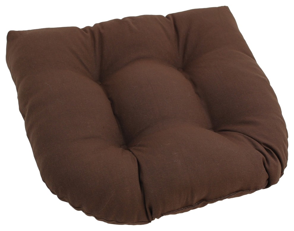 19" UShaped Twill Tufted Dining Chair Cushion Contemporary Seat