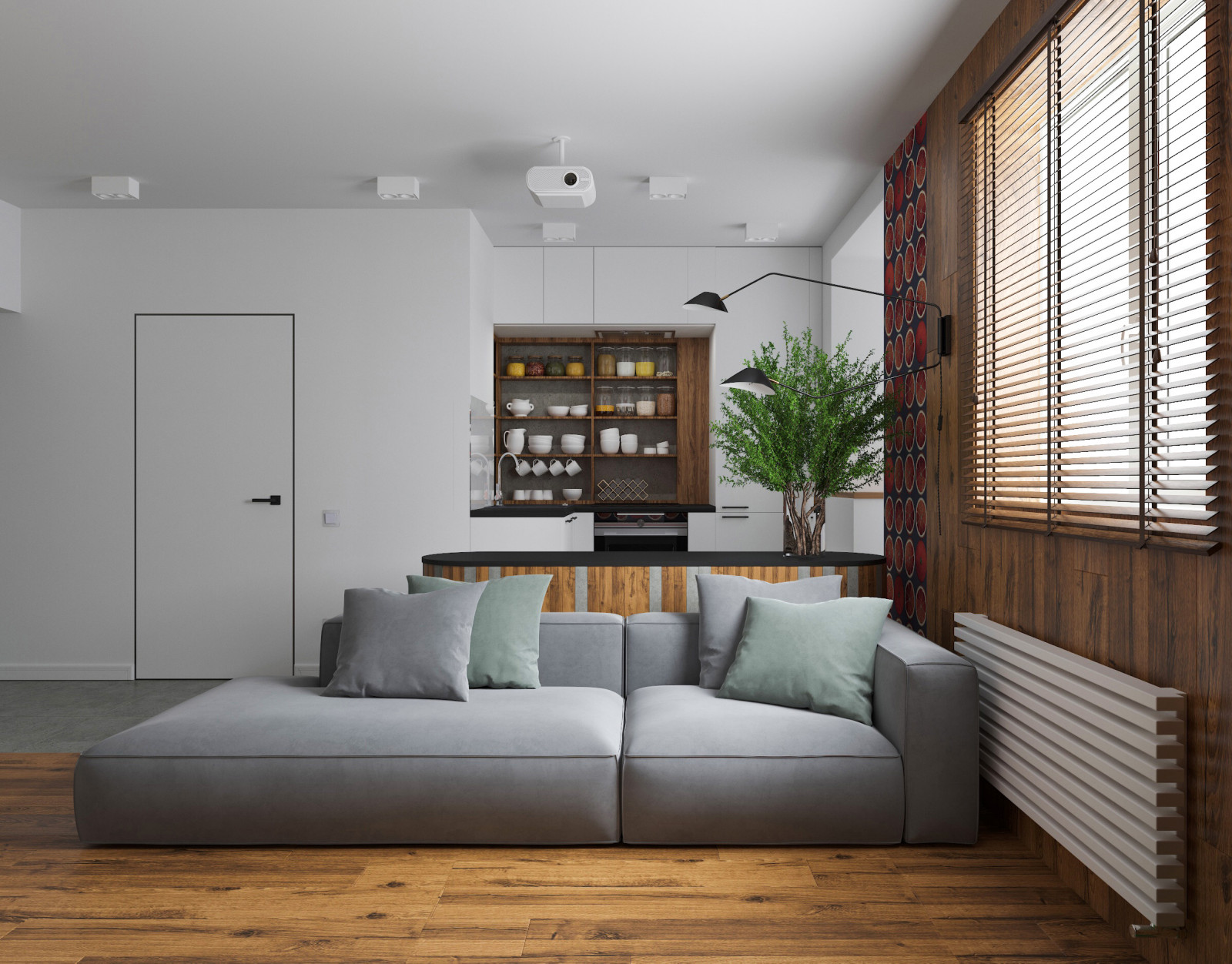 Квартира-студия. Кухня-гостиная