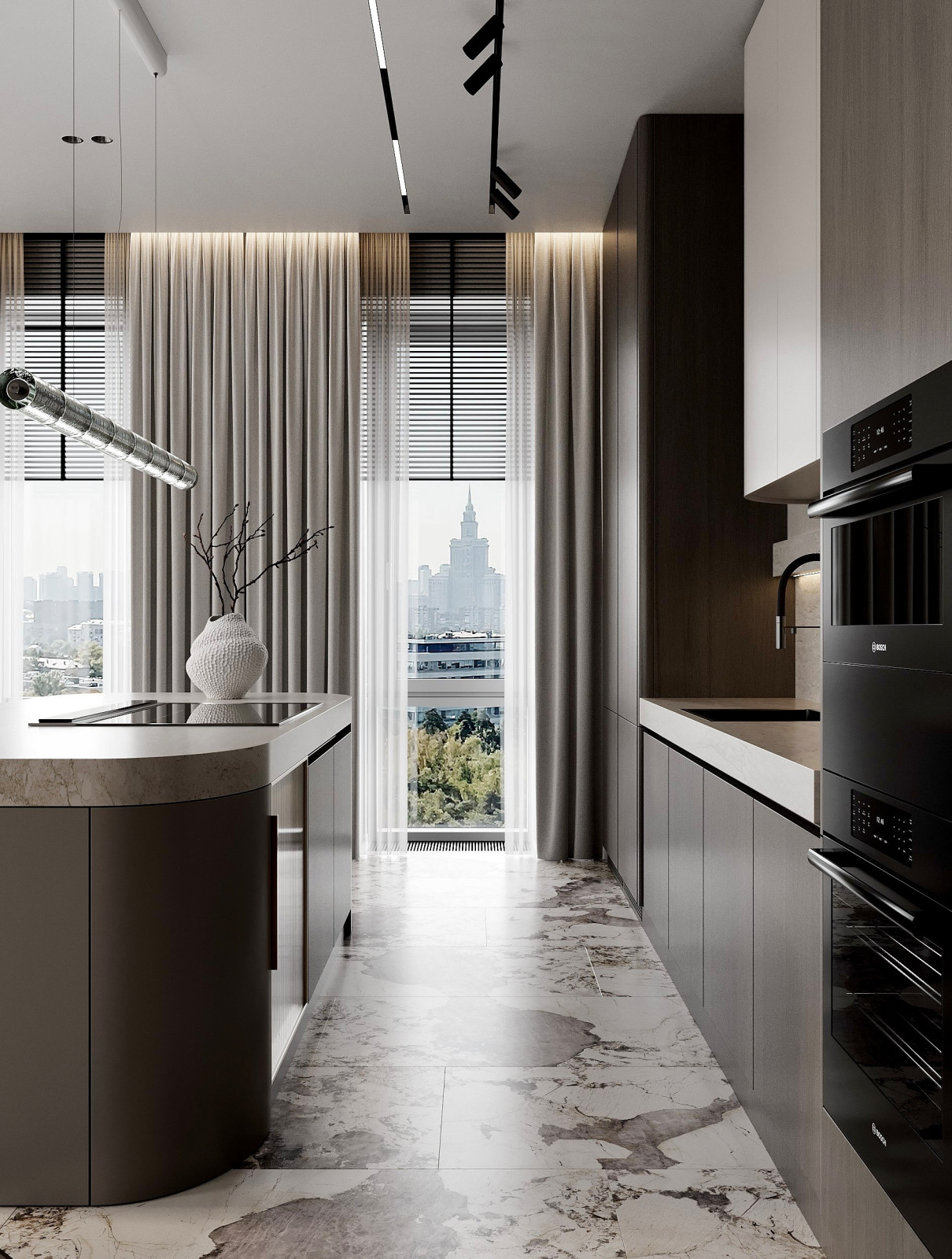 Просторная кухня-гостиная