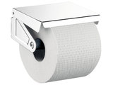 Loft 0500.001.00 by WS Bath Collections, Toilet Paper Holder with Cover in  Polished Chrome