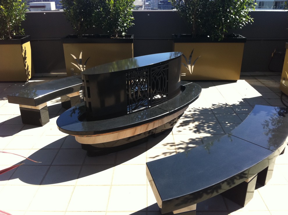 Contemporary patio in Melbourne.