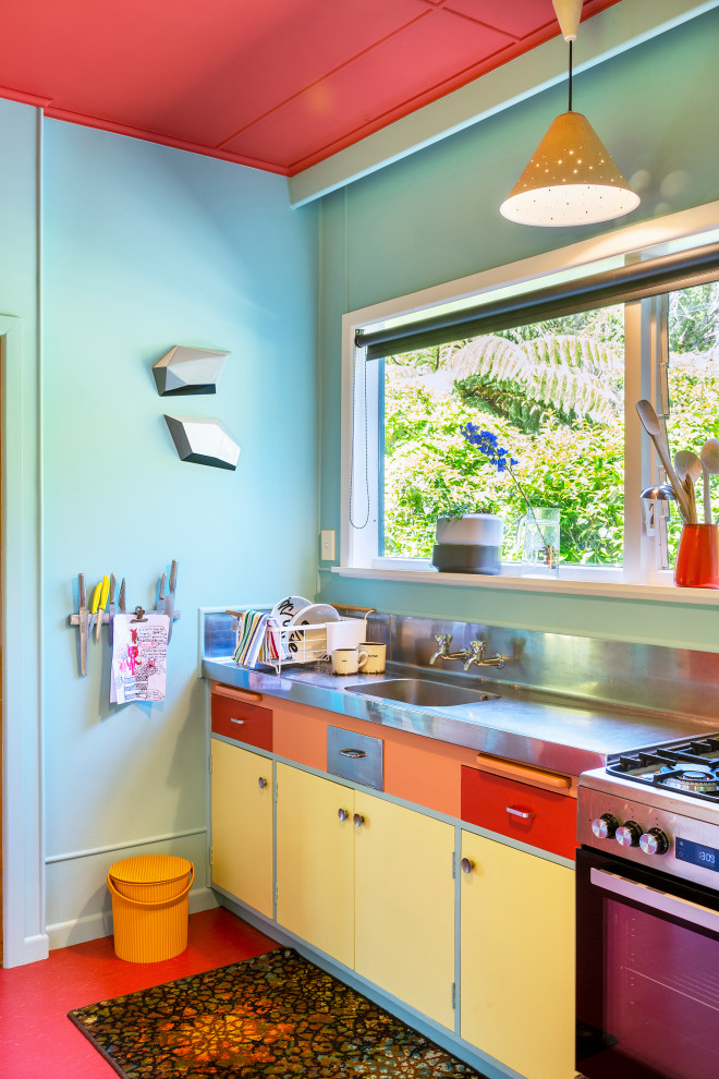 Design ideas for an eclectic kitchen in Auckland.