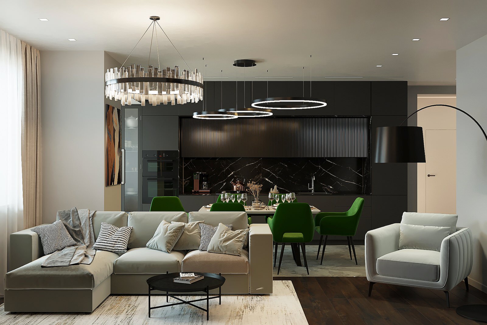 Двухуровневая квартира для молодой семьи