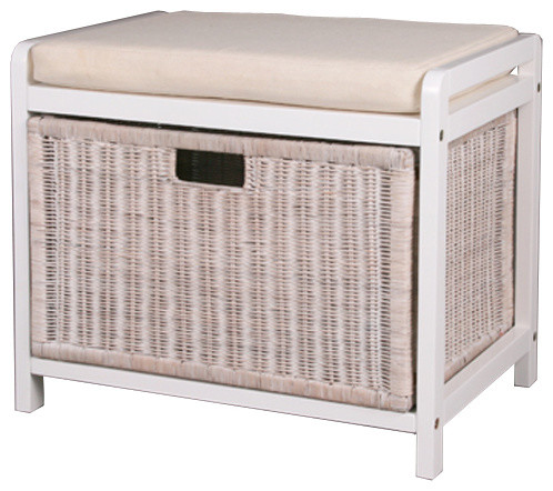 Wicklow Laundry Hamper Storage Stool Hallway Shoe Bench Wicklow Laundry Hamper Storage Stool Hallway Shoe Bench White Cream Contemporary Indoor Benches By Watsons On The Web