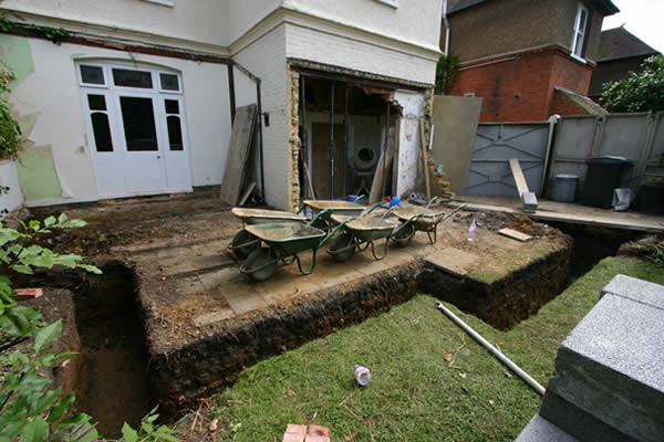 Foundations dug ready for concrete