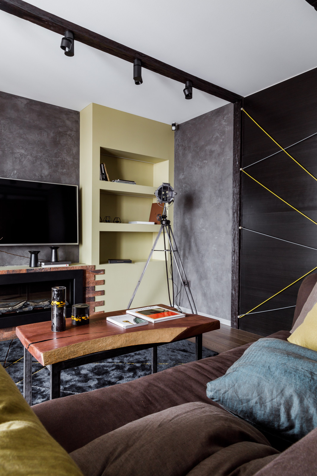 Фото гостиной реализованного проекта квартиры ЖК "Центральный"