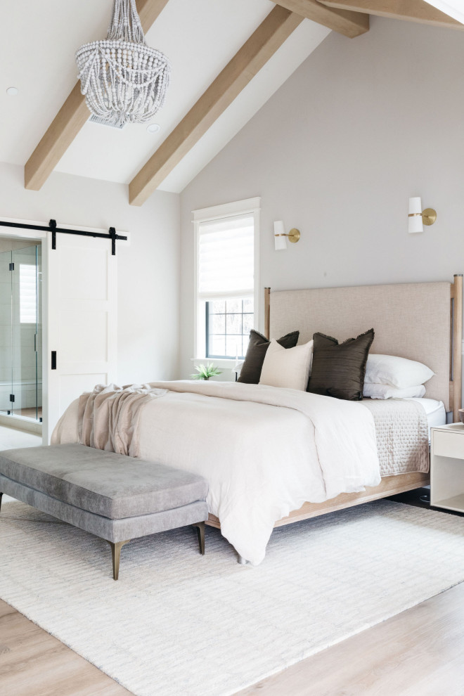 Inspiration for a transitional bedroom in San Diego.