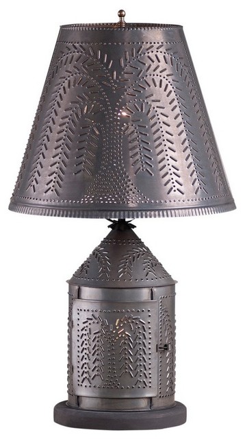 Punched Tin Fireside Dual Lamp Lantern 