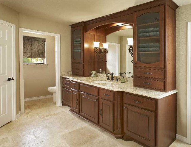 master bathroom with one sink