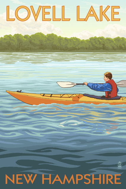 "Lovell Lake, New Hampshire, Kayak Scene" Print, 16"x24"