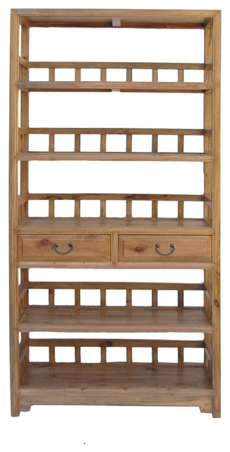 Chinese Camphor Wood Simple Display Curio Bookcase Cabinet Asian Chinese Camphor Wood Simple Display Curio Bookcase Cabinet