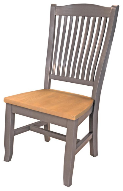 Port Townsend Slatback Side Chair with Wood Seating