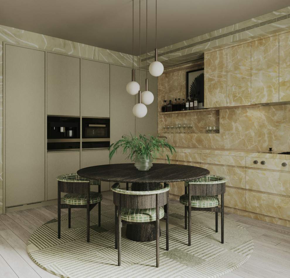 Квартира с зелеными акцентами