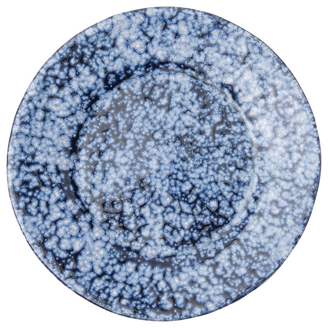 Isla Indigo Stoneware Salad/Dessert Plates, Set of 4 Contemporary Salad And Dessert Plates