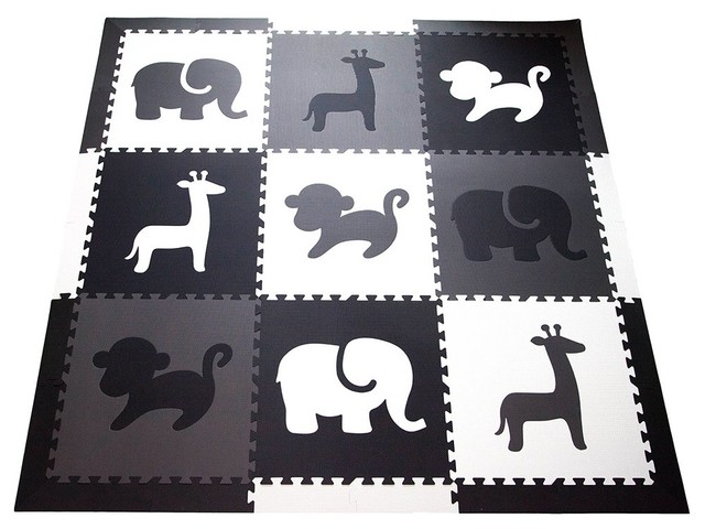 black and white play mats