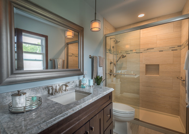 Woodridge Master Bath and Guest Bath Remodels fusion-bathroom