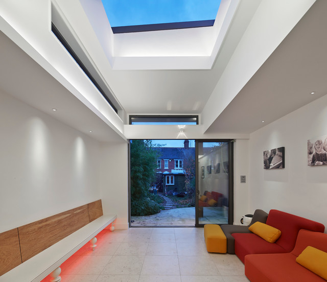 Andrea & John's kitchen contemporary-vardagsrum