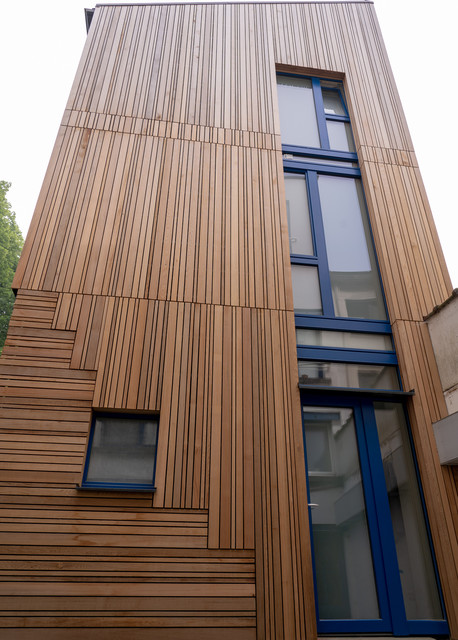 fa&ccedil;ade avant bardage bois contemporary-house-exterior