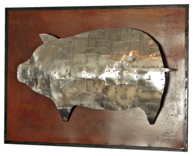 Industrial Metal Wall Art armored pig metal sculpture - industrial - metal wall art - Industrial Metal Wall Art armored pig metal sculpture - industrial - metal wall art -