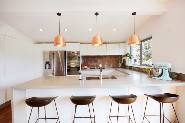 Copper Splashbacks trendy-koekken