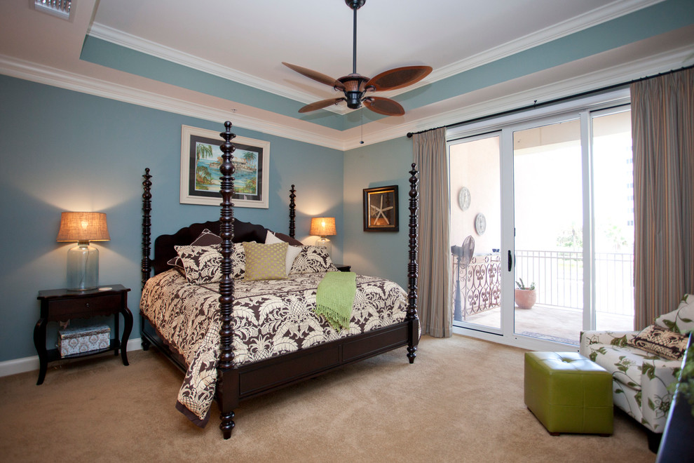 Design ideas for a beach style bedroom in Jacksonville.