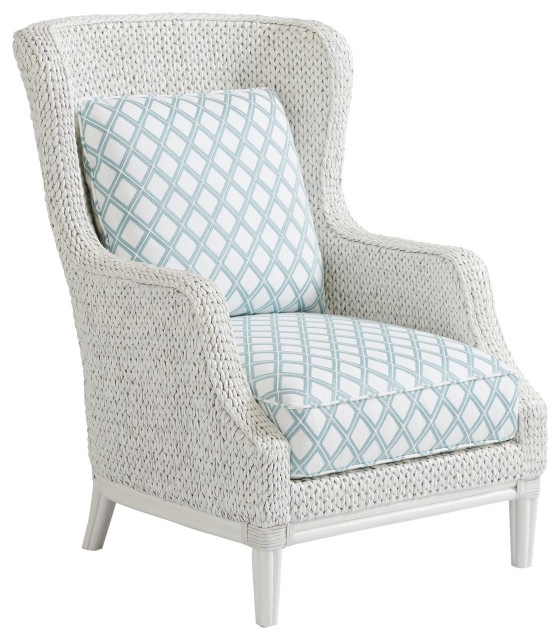 Tommy Bahama Ocean Breeze Vero Wing Accent Chair in Caribbean Sands ...
