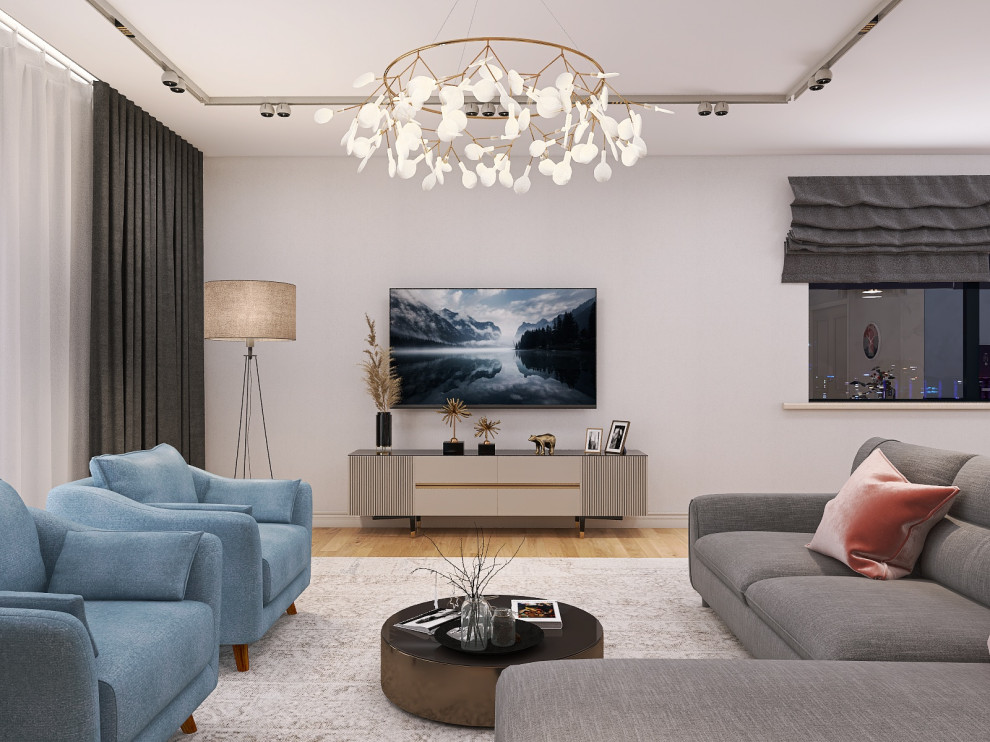 Кухня-гостиная в современном стиле