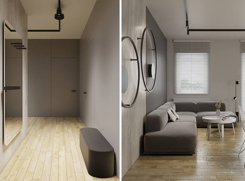 Вторичка в современном стиле  (коридор)