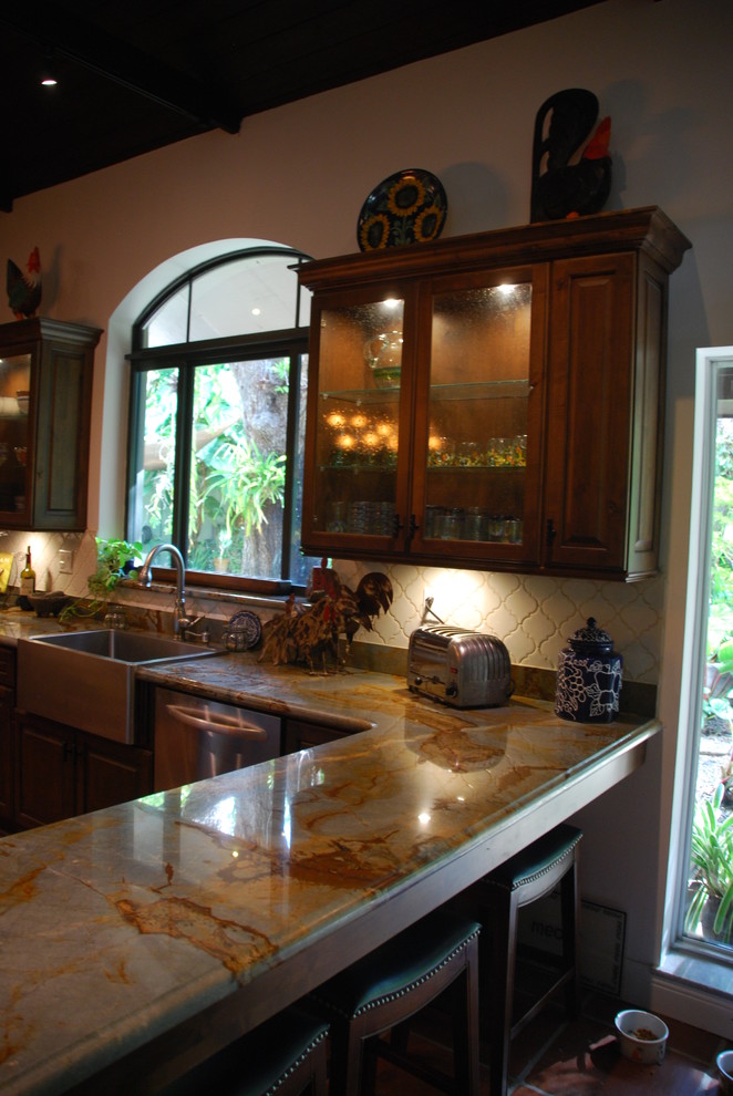 Mountain style kitchen photo in Miami